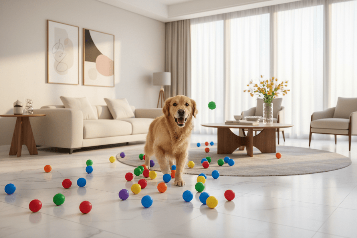 Balle Interactive pour Chien | Jouet Résistant - Galaxie Des Chiens