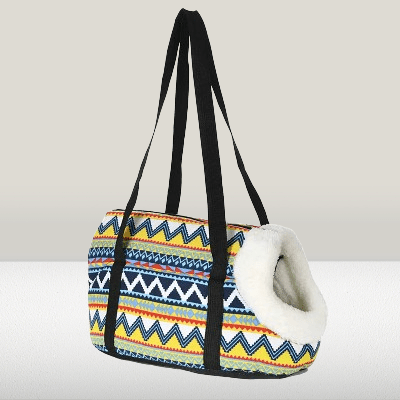 Sac pour chien - vue latérale avec sangles de portage ajustables- SmallDogsPetCarrier™ - Zigzag - Galaxie Des Chiens