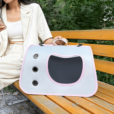 Sac de Transport pour Chien -vue complète- DogTravelBag™ - Rose - Galaxie Des Chiens
