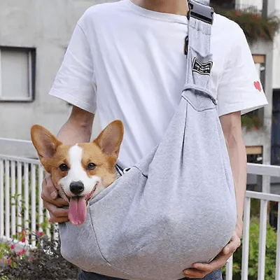 Sac à Bandoulière - PupPorter™ - Gris Clair - Galaxie Des Chiens
