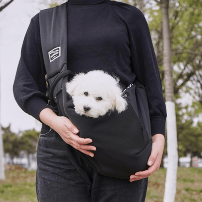 Sac à Bandoulière - PupPorter™ - Noir - Galaxie Des Chiens