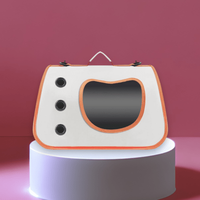Sac de Transport pour Chien -vue complète- DogTravelBag™ - Orange - Galaxie Des Chiens