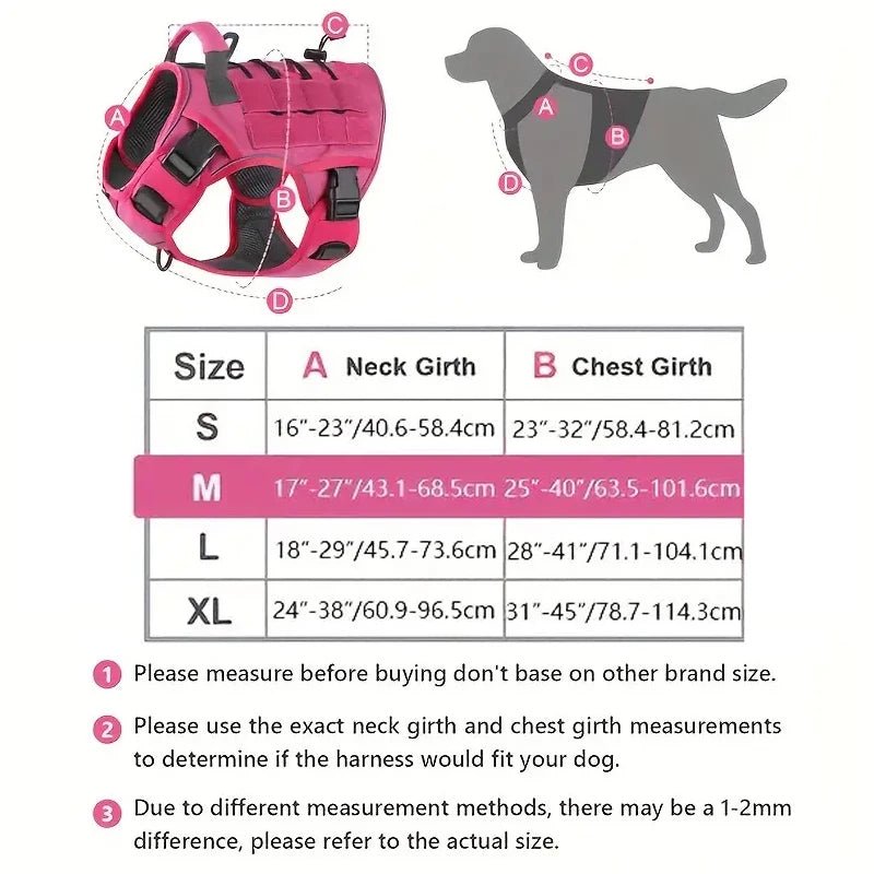 Harnais chien tactique | ComfortGrip Ajustable - Galaxie Des Chiens