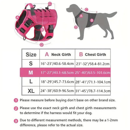 Harnais chien tactique | ComfortGrip Ajustable - Galaxie Des Chiens
