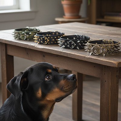 Collier Chien clouté| Élégance Sécurisée - Galaxie Des Chiens