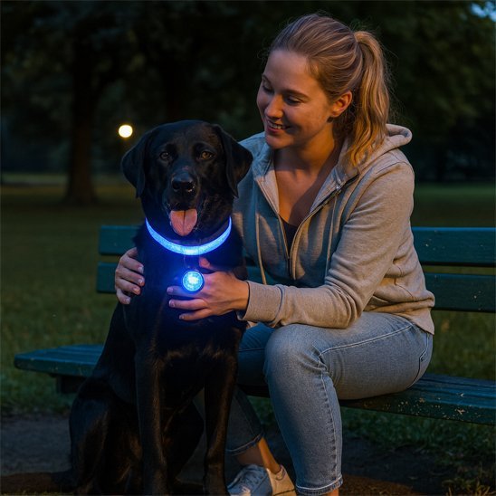 Collier lumineux pour chien | Sécuri - Nuit - Galaxie Des Chiens