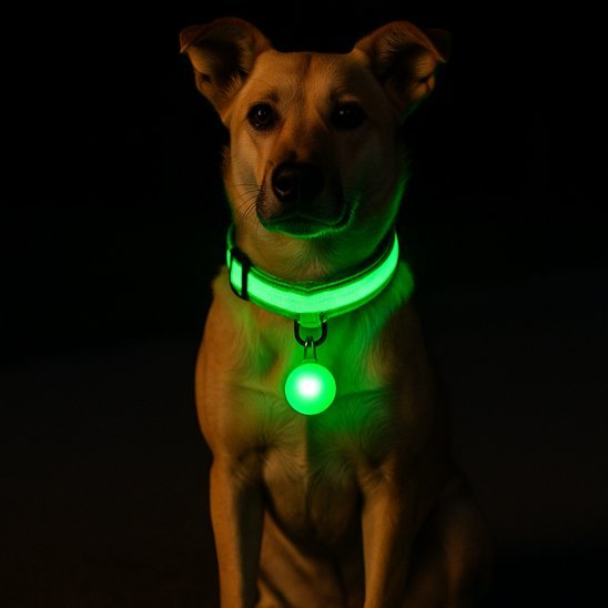 Collier lumineux pour chien | Sécuri - Nuit - Galaxie Des Chiens