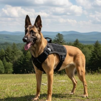 Harnais chien tactique | ComfortGrip Ajustable - Galaxie Des Chiens