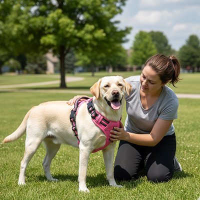 Harnais pour chien Comfort Secure - détail du rembourrage confort
Galaxie Des Chiens