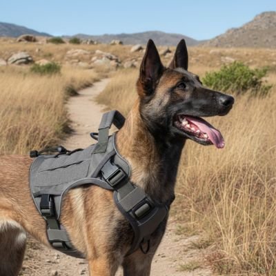 Harnais chien tactique | ComfortGrip Ajustable - Galaxie Des Chiens