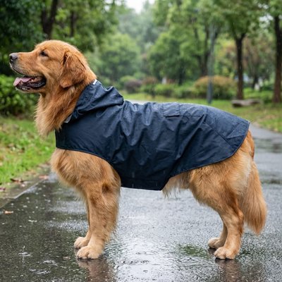 Imperméable pour chien-couleur noir-PluiProtect-couverture complète dors​ale-Galaxiedeschiens-