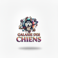 Logo Galaxie des Chiens - Version Finale avec Étoiles
