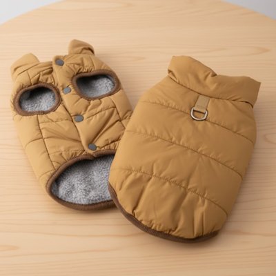 Manteau pour Chien chaud Cosy Premium-vue complète-Café-Galaxiedeschiens-