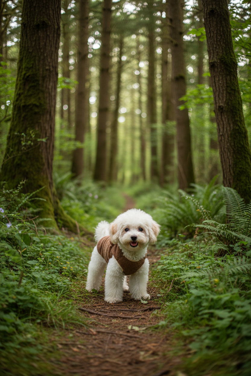 Pull pour Chien Chaleur Élégante-hiver dans forêt-chaud et confortable -Galaxiedeschiens-