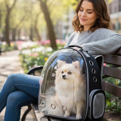 Sac à dos Chien-détail de la poignée et pochette latérale-| Aventure Ergonomique - Galaxie Des Chiens