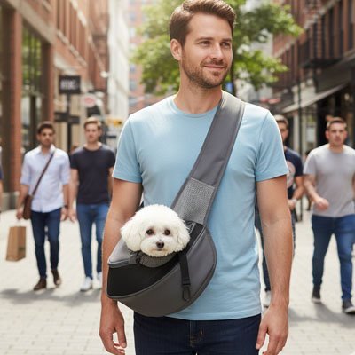 Sac de transport pour Chien-Vue dessous du sac- | Voyageur Confort - Galaxie Des Chiens