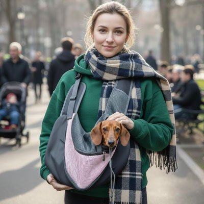 Sac de transport pour Chien -Chien installé dans le sac| Voyageur Confort - Galaxie Des Chiens
