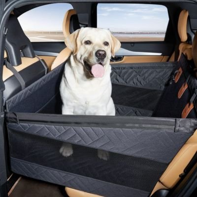 Siège auto pour chien Sécurité Confort - vue complète avec sangles ajustables